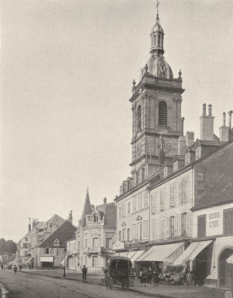 HAUTE-SAONE. Lure- Grande- Rue 1905 old antique vintage print picture